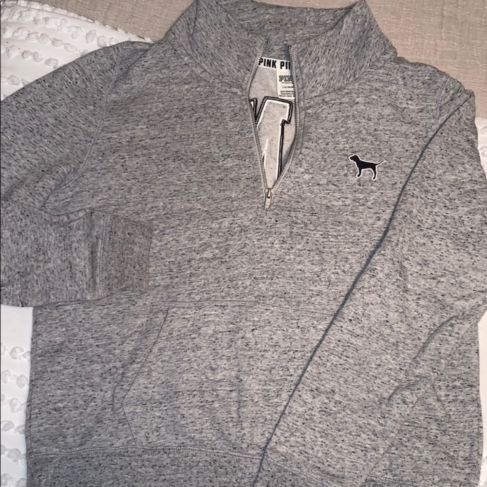 PINK super comfy oversized quarter zip